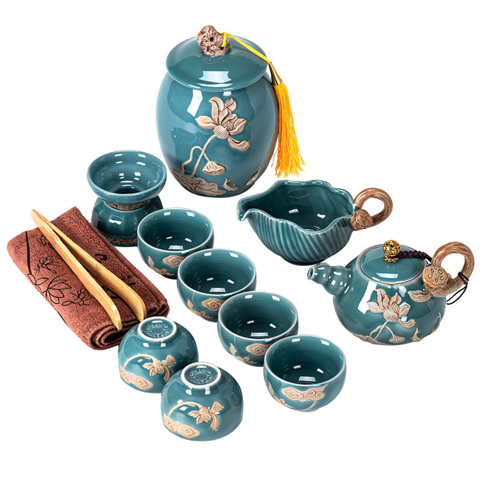 ZQJKL Porcelain Tea Sets Kung Fu Tea Set Tea Canister Ceramic Tea